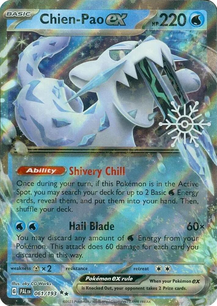 Paldea Evolved Chien-Pao Ex [Snowflake-Stamp] Pokémon card