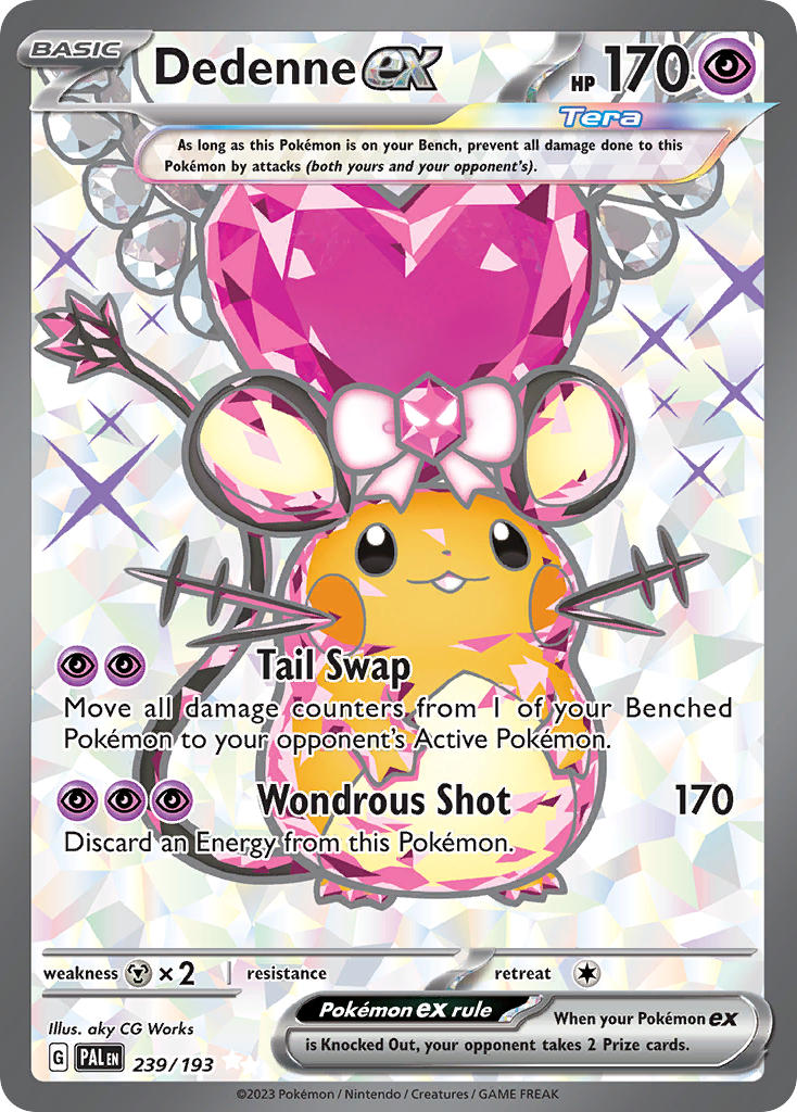 Paldea Evolved Dedenne ex Pokémon card
