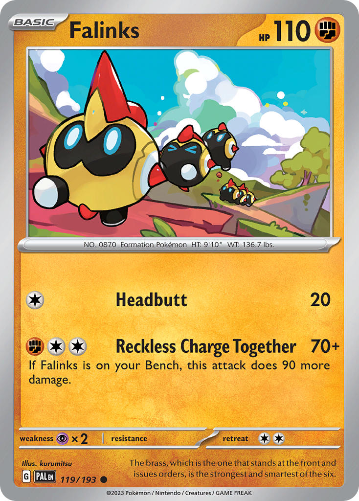Paldea Evolved Falinks Pokémon card