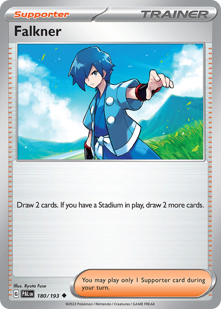 Paldea Evolved Falkner Pokémon card