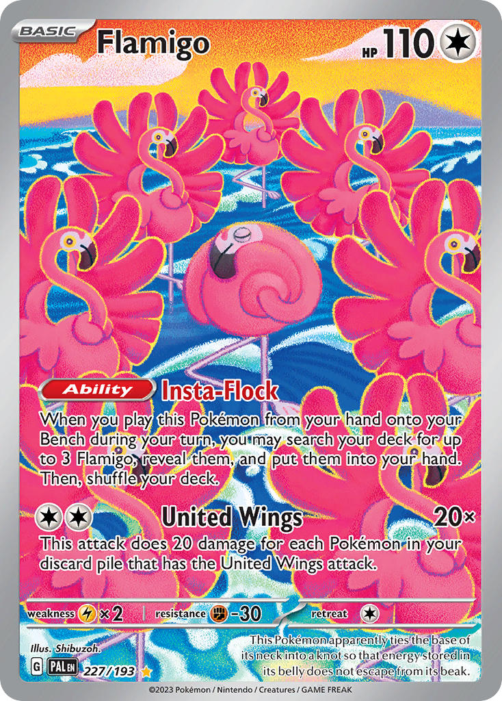 Paldea Evolved Flamigo Pokémon card