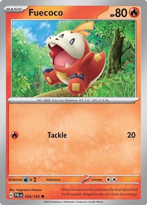 Paldea Evolved Fuecoco [Holo] Pokémon card