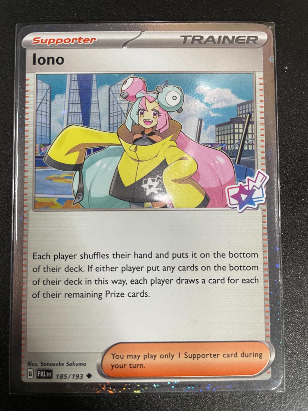 Paldea Evolved Iono [Cosmo-Holo] Pokémon card
