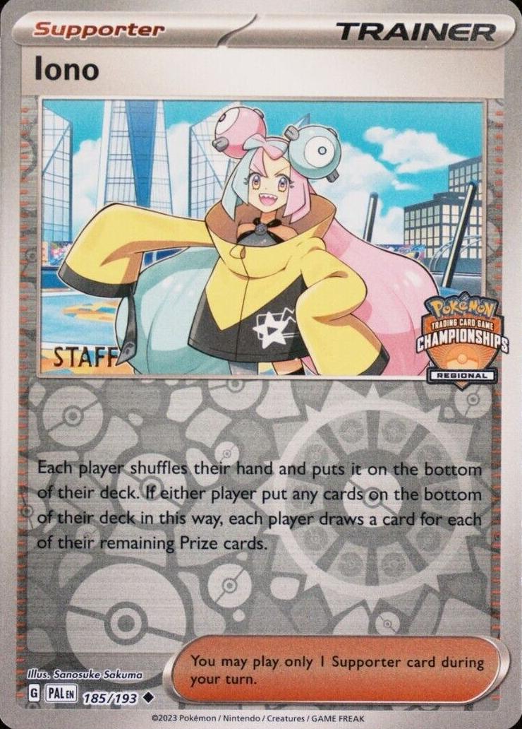 Paldea Evolved Iono [Regional-Championship-Staff] Pokémon card