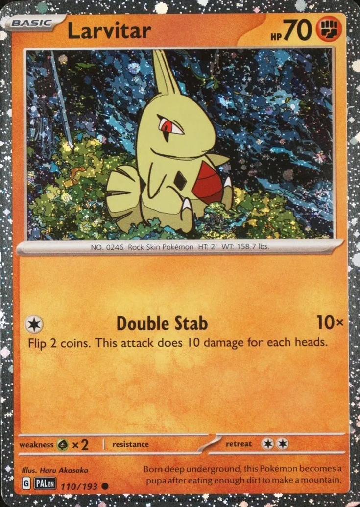 Paldea Evolved Larvitar [Cosmos-Holo] Pokémon card