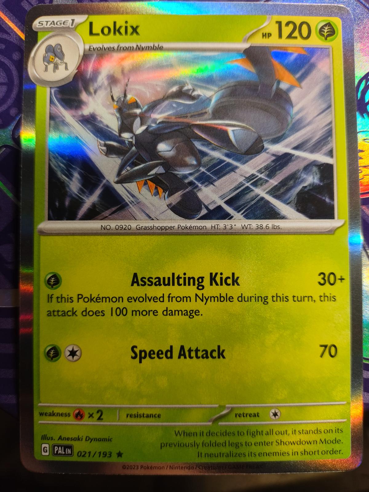 Paldea Evolved Lokix [Holo] Pokémon card