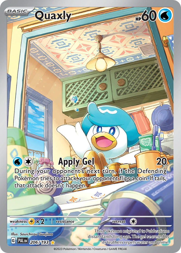 Paldea Evolved Quaxly Pokémon card