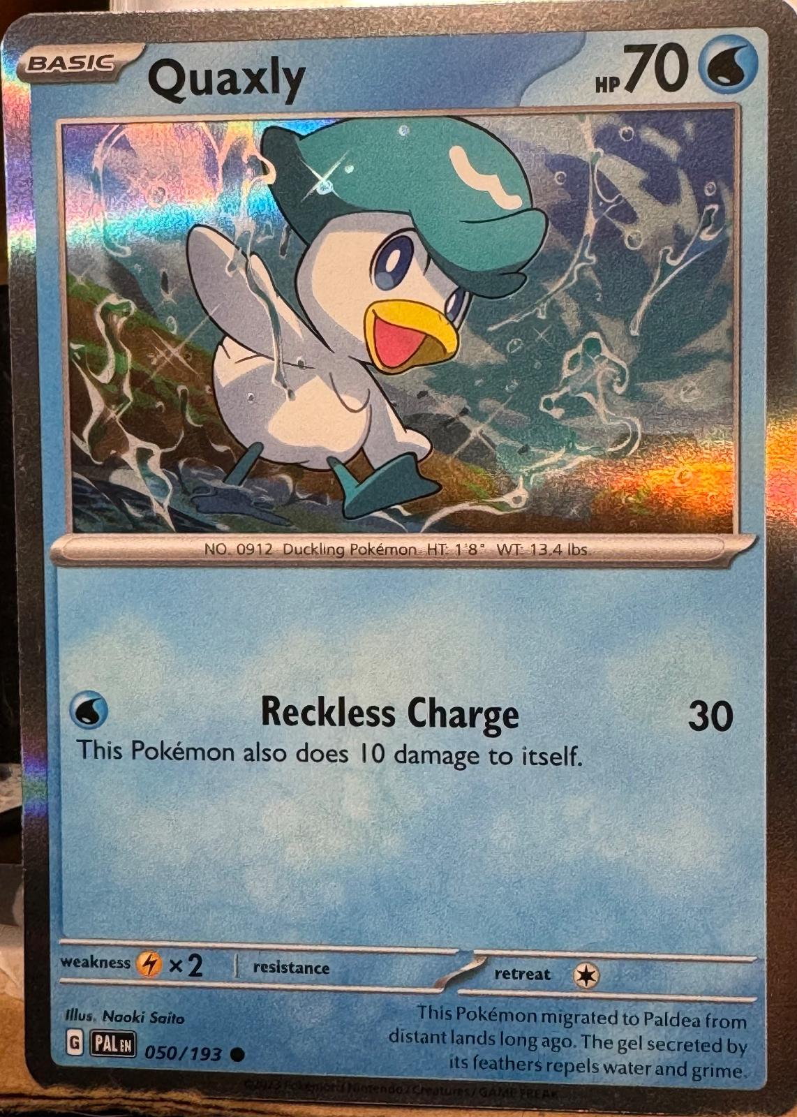 Paldea Evolved Quaxly [Holo] Pokémon card