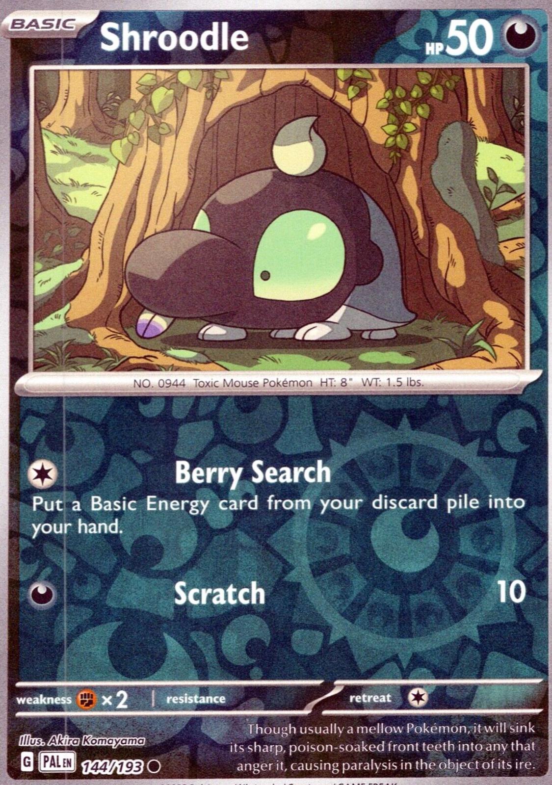 Paldea Evolved Shroodle [Reverse Holo] Pokémon card