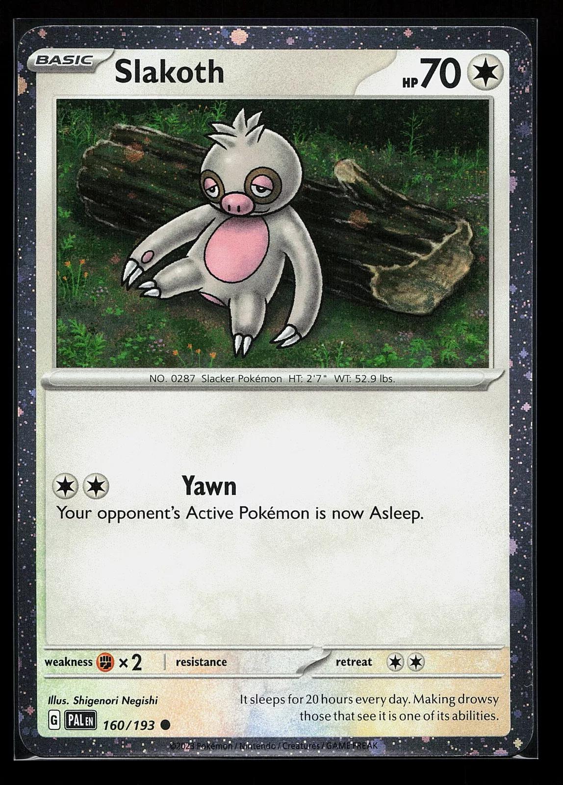 Paldea Evolved Slakoth [Cosmos-Holo] Pokémon card