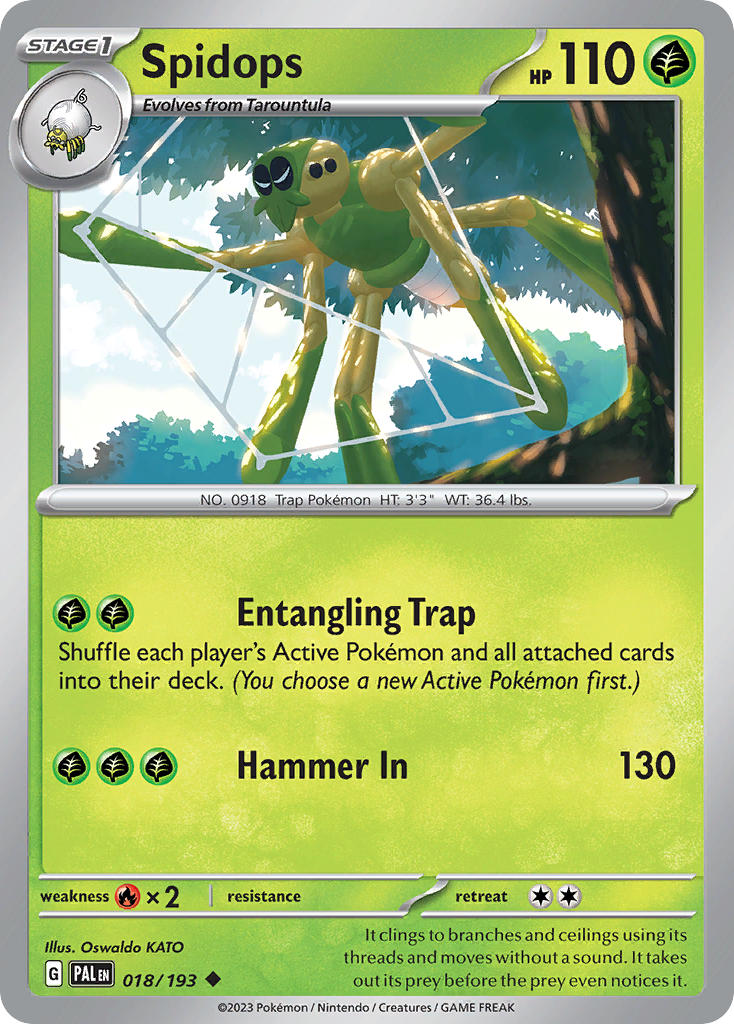 Paldea Evolved Spidops Pokémon card