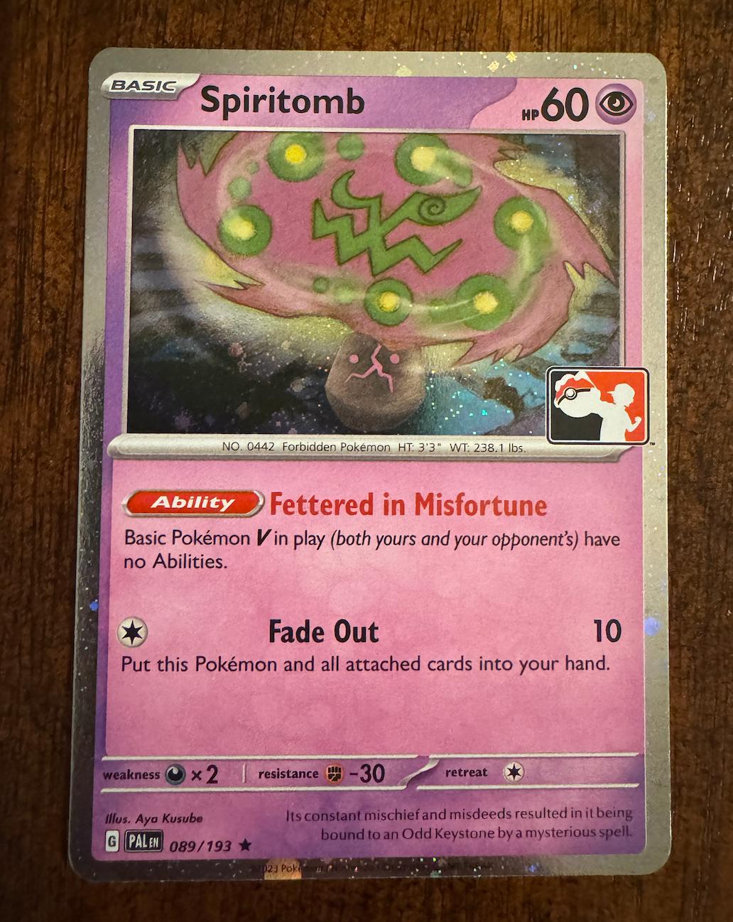 Paldea Evolved Spiritomb [Prize-Pack] Pokémon card