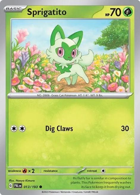 Paldea Evolved Sprigatito [Holo] Pokémon card