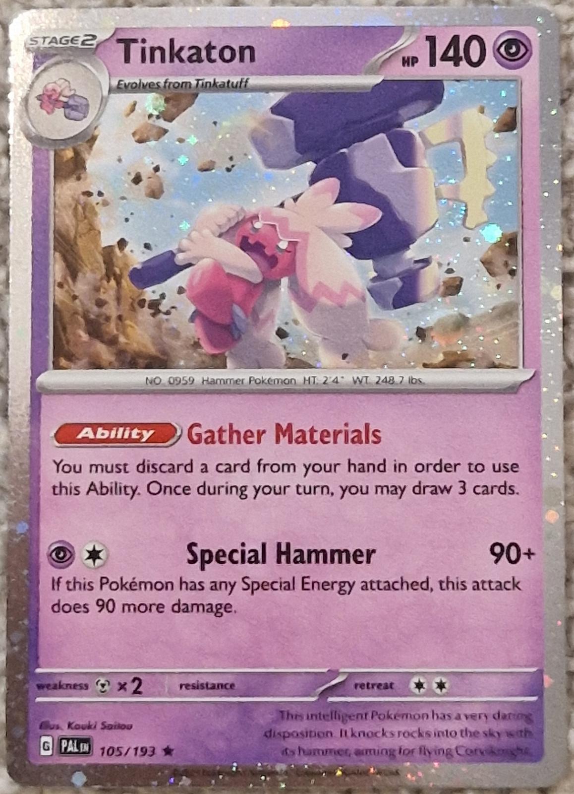 Paldea Evolved Tinkaton [Holo] Pokémon card