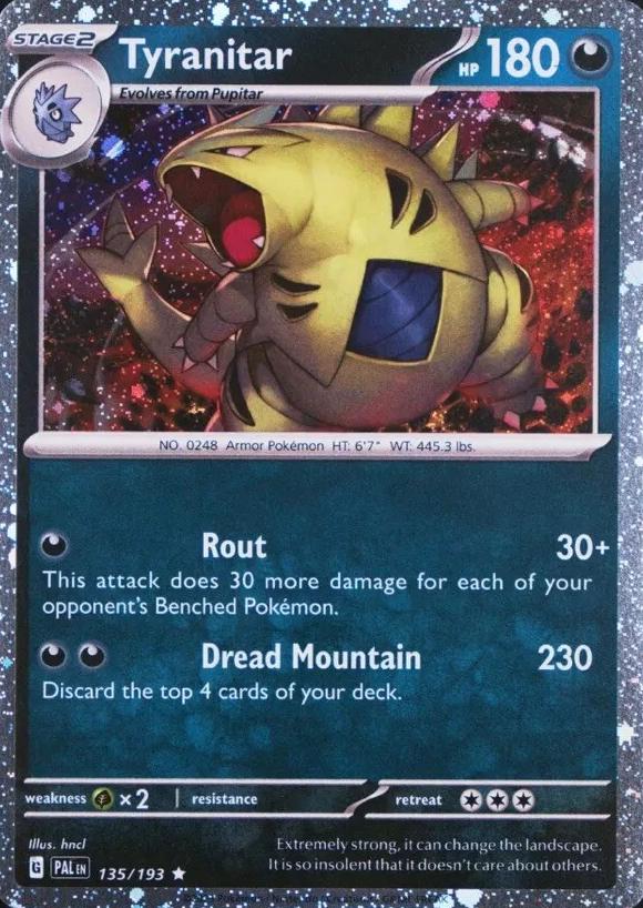 Paldea Evolved Tyranitar [Cosmos-Holo] Pokémon card
