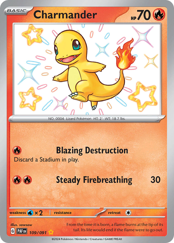 Paldean Fates Charmander Pokémon card