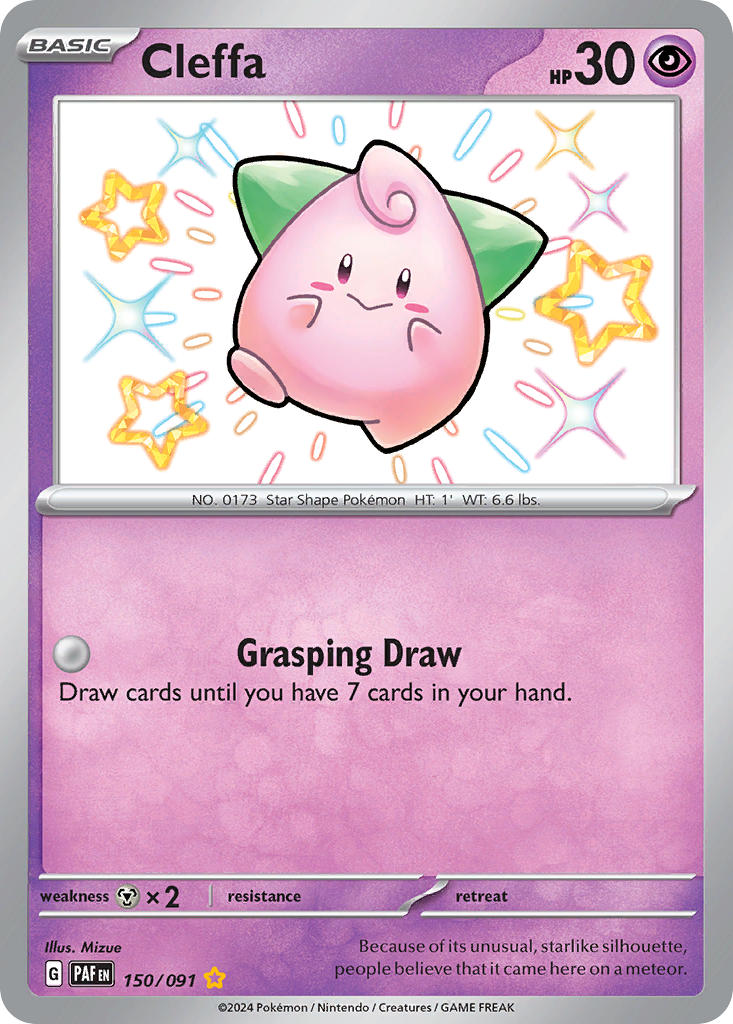 Paldean Fates Cleffa Pokémon card
