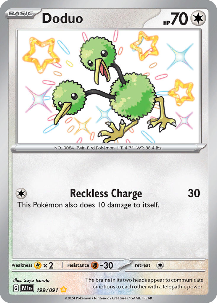 Paldean Fates Doduo Pokémon card