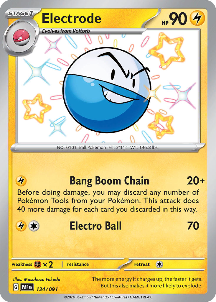 Paldean Fates Electrode Pokémon card