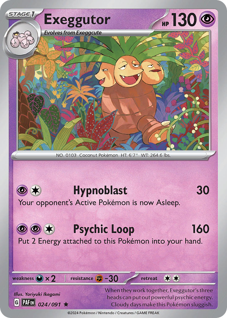 Paldean Fates Exeggutor Pokémon card