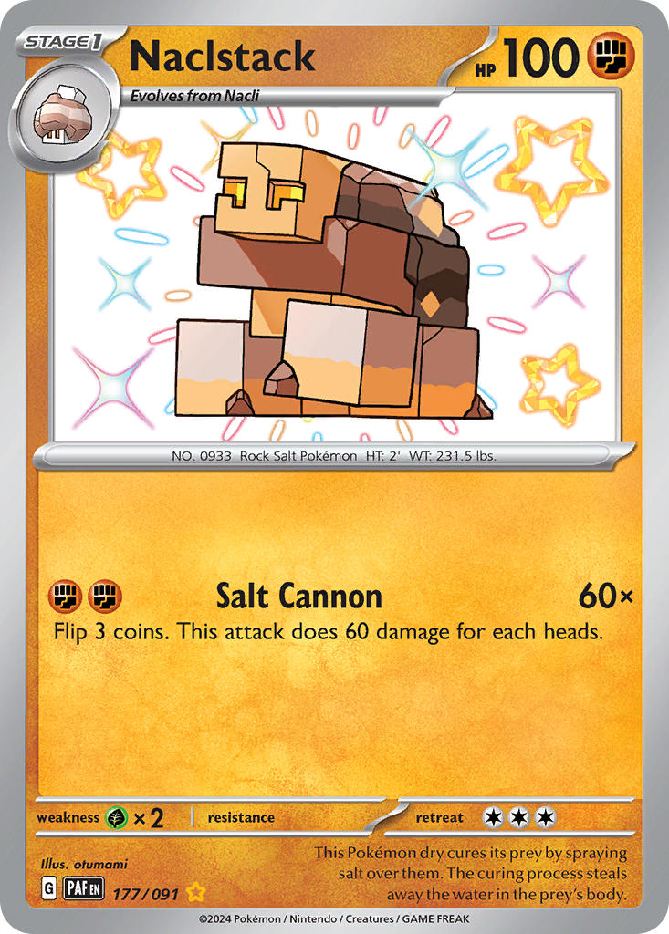 Paldean Fates Naclstack Pokémon card