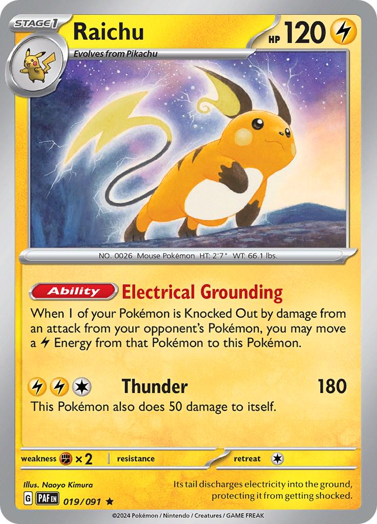 Paldean Fates Raichu [Holo] Pokémon card