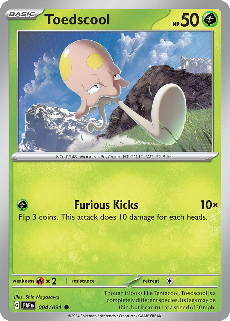 Paldean Fates Toedscool Pokémon card