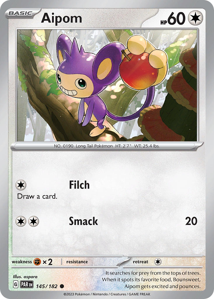 Paradox Rift Aipom Pokémon card