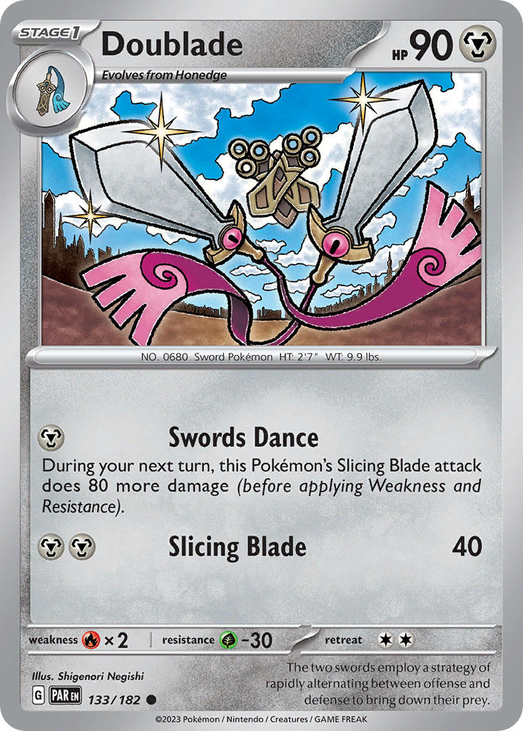Paradox Rift Doublade Pokémon card