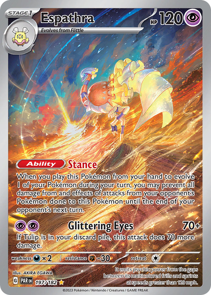 Paradox Rift Espathra Pokémon card