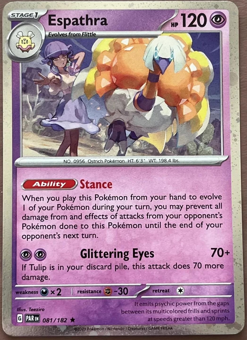 Paradox Rift Espathra [Cosmos-Holo] Pokémon card