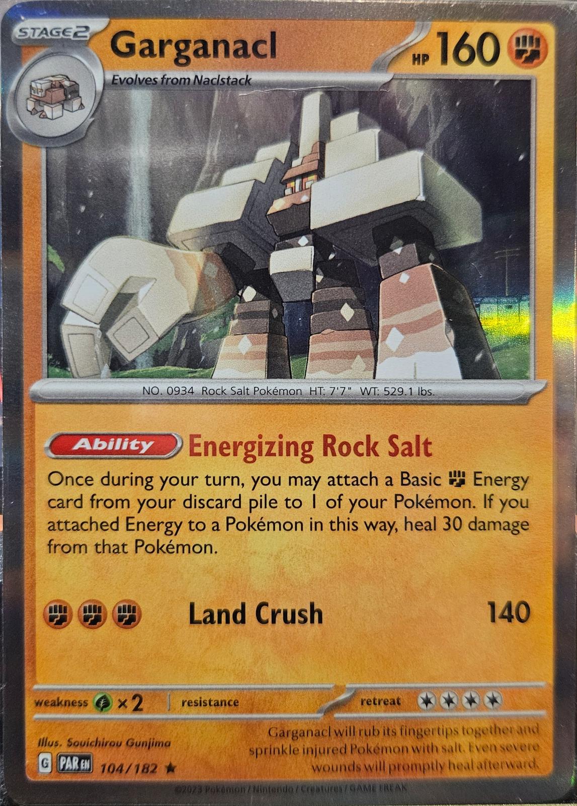 Paradox Rift Garganacl [Holo] Pokémon card