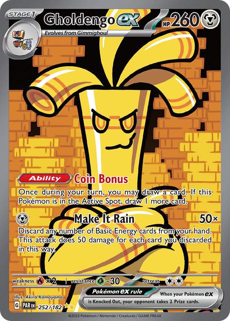 Paradox Rift Gholdengo ex Pokémon card