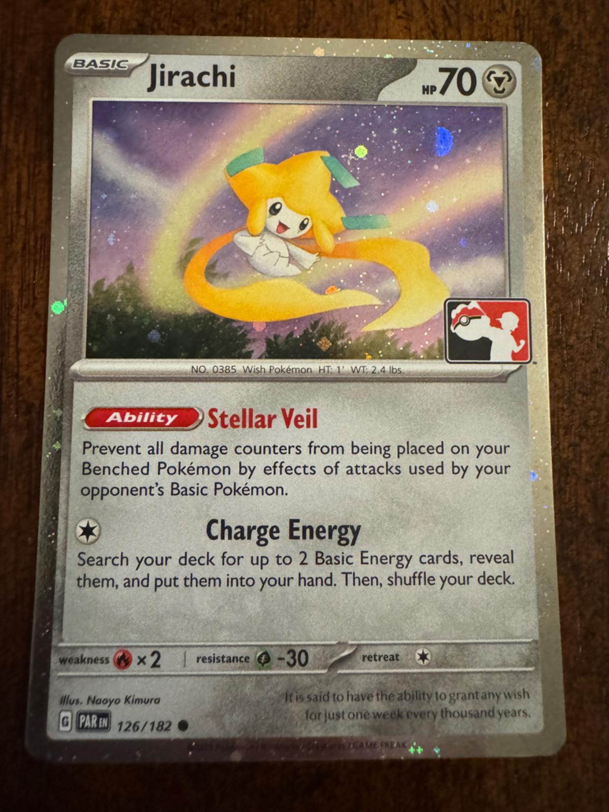 Paradox Rift Jirachi [Prize-Pack] Pokémon card