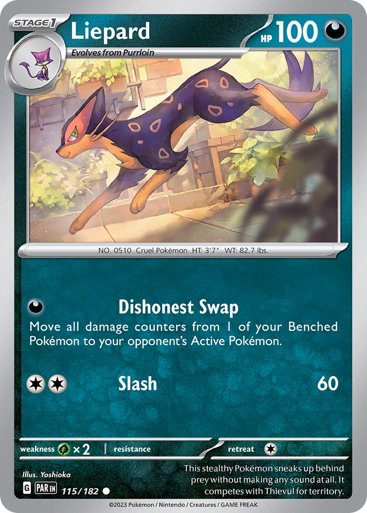 Paradox Rift Liepard Pokémon card