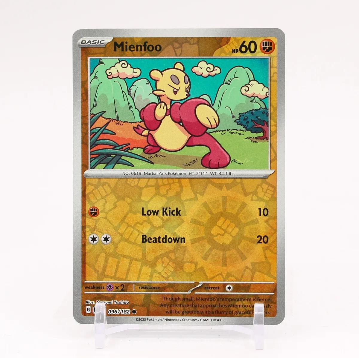 Paradox Rift Mienfoo [Reverse Holo] Pokémon card