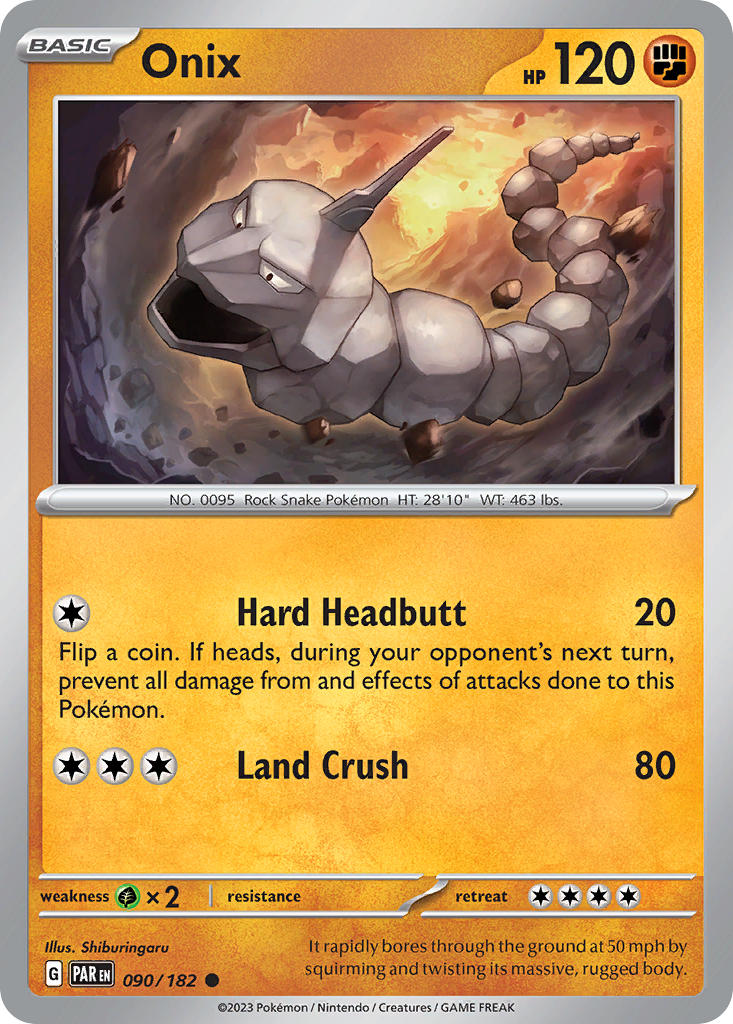 Paradox Rift Onix Pokémon card