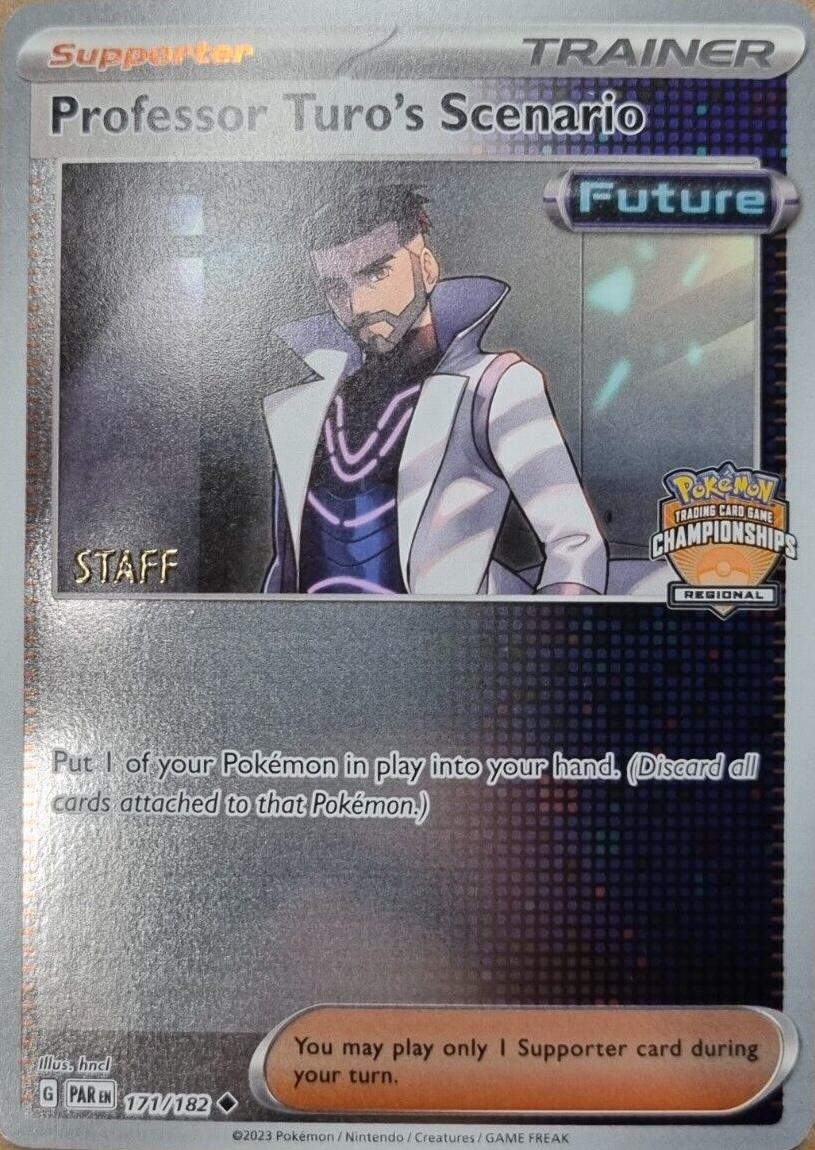 Paradox Rift Professor Turo's Scenario [Regional-Championships-Staff] Pokémon card