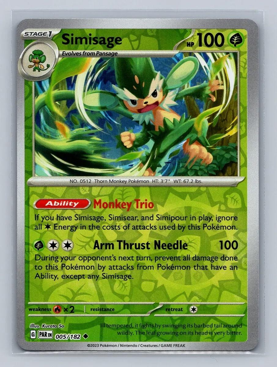 Paradox Rift Simisage [Reverse Holo] Pokémon card
