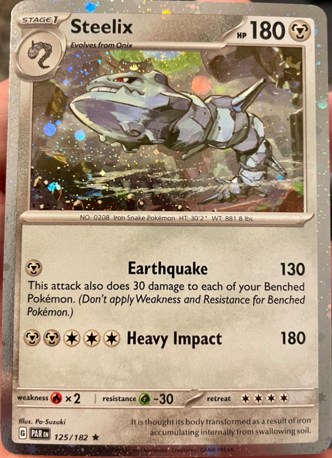 Paradox Rift Steelix [Cosmos-Holo] Pokémon card