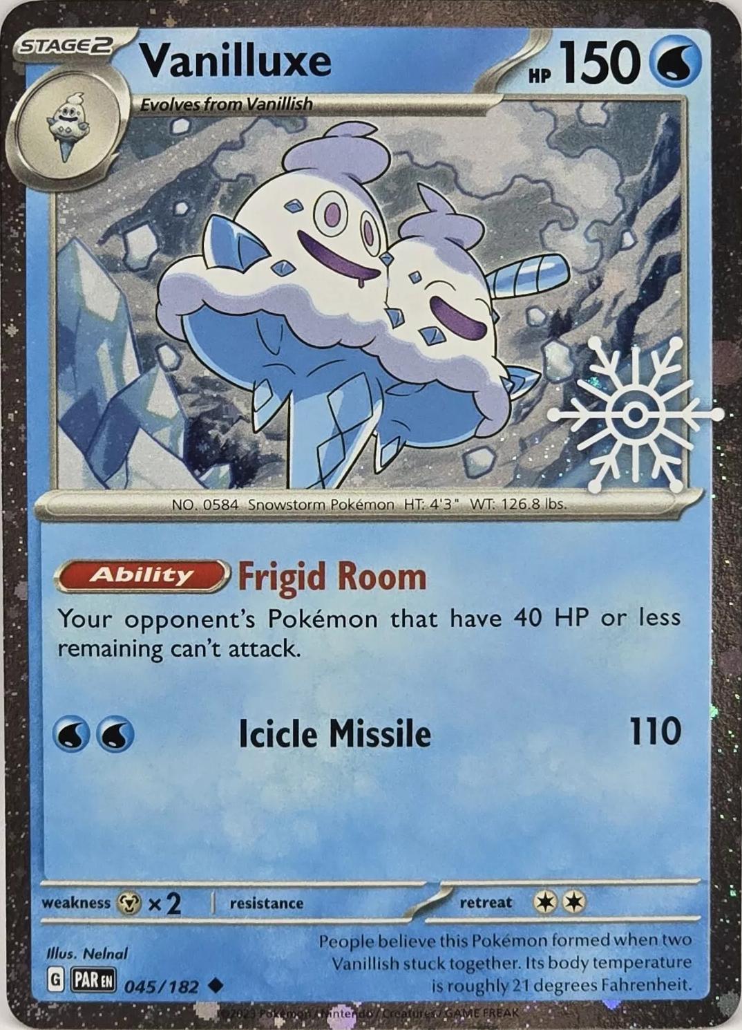 Paradox Rift Vanilluxe [Snowflake-Stamp] Pokémon card
