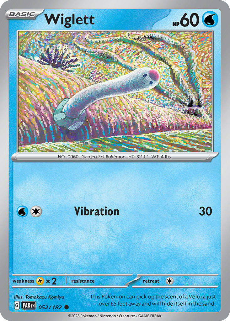 Paradox Rift Wiglett Pokémon card