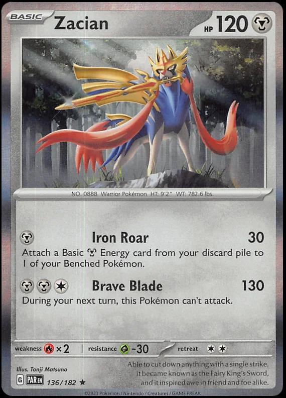 Paradox Rift Zacian [Holo] Pokémon card