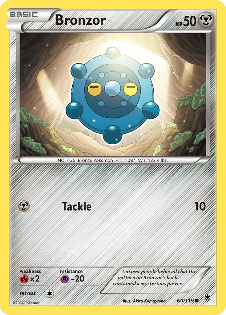 Phantom Forces Bronzor Pokémon card