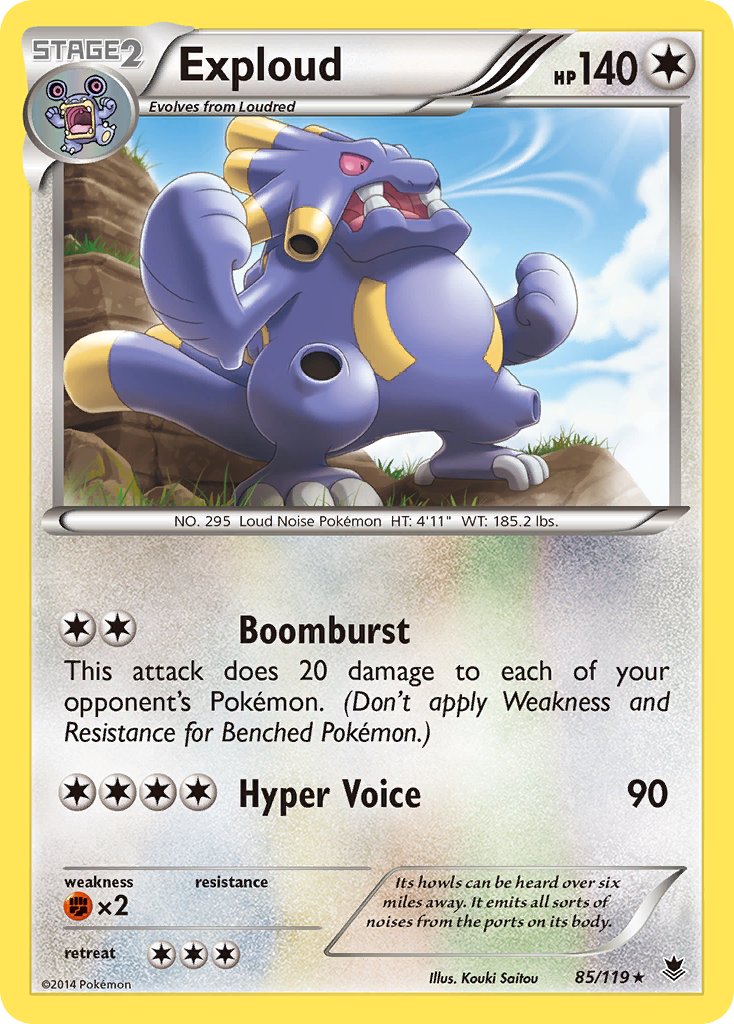 Phantom Forces Exploud Pokémon card