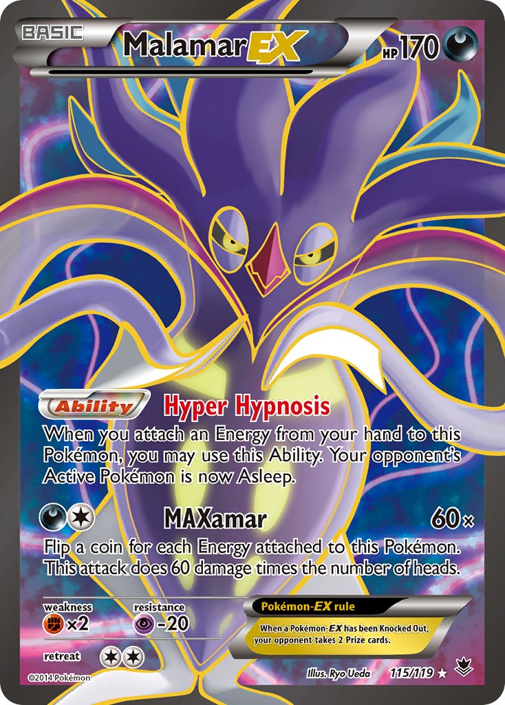 Phantom Forces Malamar EX Pokémon card