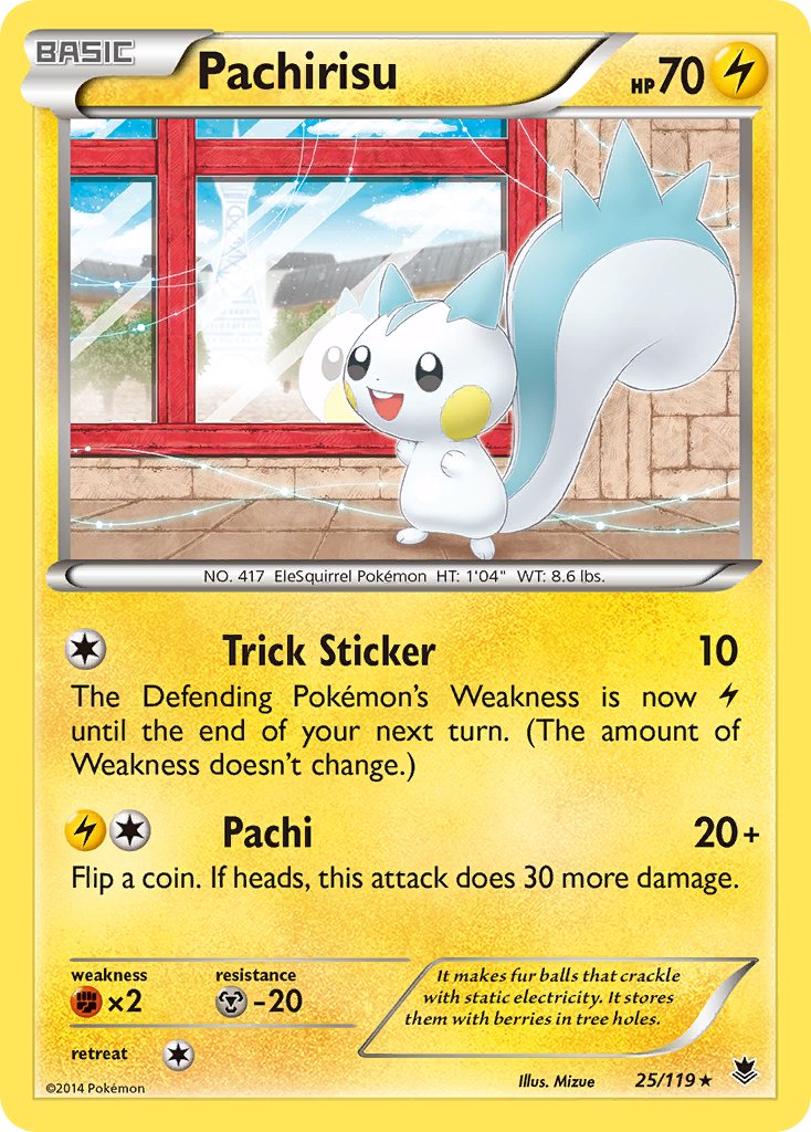Phantom Forces Pachirisu Pokémon card