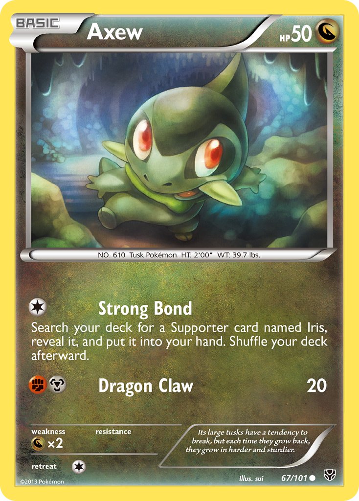 Plasma Blast Axew Pokémon card