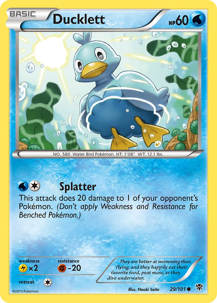 Plasma Blast Ducklett Pokémon card