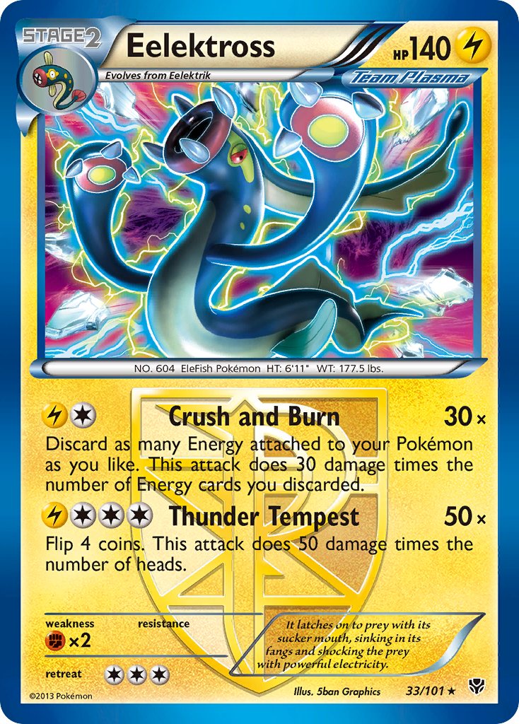 Plasma Blast Eelektross Pokémon card